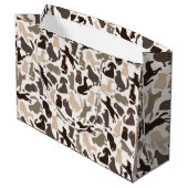 様々なポーズのドッグシルエットのシームレスなパターン ラージペーパーバッグ (裏面アングル)