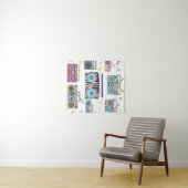 様々なヴィンテージカセットプレーヤーのセット。レトロ80 タペストリー (インサイチュ(横))