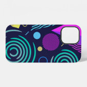 様々な幾何学模様のシームレスパターン iPhoneケース (裏面横)