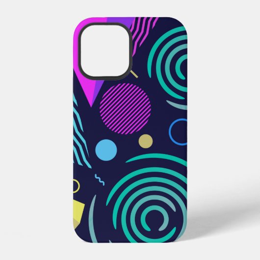 様々な幾何学模様のシームレスパターン iPhoneケース (裏面)