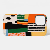 様々な形状:抽象的なシームレスデザイン iPhoneケース (裏面横)