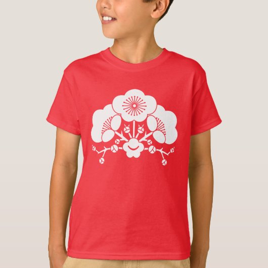様々な梅の花 Tシャツ (正面)