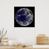 様々な熱帯嵐を示す完全な地球。 ポスター (キッチン)