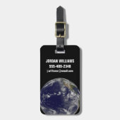 様々な熱帯嵐を示す完全な地球。 ラゲッジタグ (正面縦)