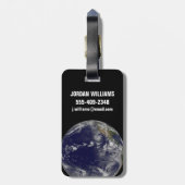 様々な熱帯嵐を示す完全な地球。 ラゲッジタグ (裏面縦)