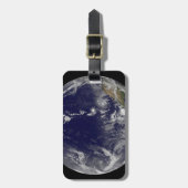 様々な熱帯嵐を示す完全な地球。 ラゲッジタグ (正面縦)