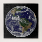 様々な熱帯雨系を示す全地球。 ジグソーパズル (縦)