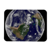 様々な熱帯雨系を示す全地球。 マグネット (横)