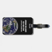 様々な熱帯雨系を示す全地球。 ラゲッジタグ (裏面横)