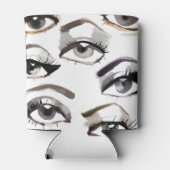 様々な目、まばたき、メイクデザイン。 缶クーラー (裏面)