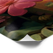 様々な種類の花に囲まれたダシュント ポスター (コーナー)