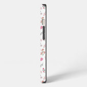 様々な繊細な花柄 iPhoneケース (左側面)