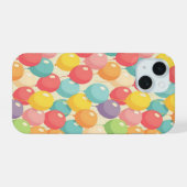 様々な色のParty風船 iPhone 15ケース (裏面横)