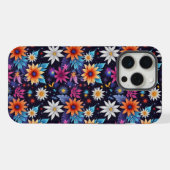 様々な花の色合いパターン-24192 iPhoneケース (裏面横)