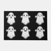 様々な表情の幽霊たち ハロウィン ドアマット (正面)