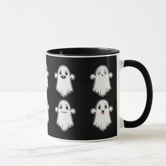 様々な表情の幽霊 ハロウィン マグカップ (右)