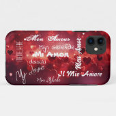 様々な言語で表記した"My Love" Case-Mate iPhoneケース (裏面(横))