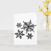 様々な雪の結晶の種類 クリスタル 雪の結晶 クリスマス カード (黄色い花)