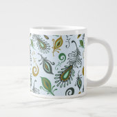 様々カラフルな羽 ジャンボコーヒーマグカップ (右)