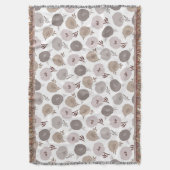 様式化かわいらし花パターン スローブランケット (正面縦)