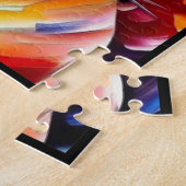 様式化されたかわいい子犬たち ジグソーパズル (側面)