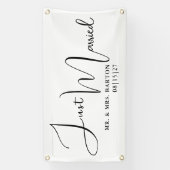 様式化されたたった今結婚しましたカーバナー 横断幕 (縦)