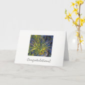 様式化されたアロエおめでとうカード カード (黄色い花)
