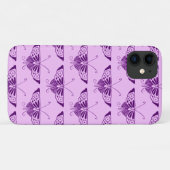 様式化されたアールデコ蝶 – 紫と蘭 Case-Mate iPhoneケース (裏面(横))