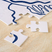 様式化されたイギリスの地図：ヴィンテージ旅行。 ジグソーパズル (側面)