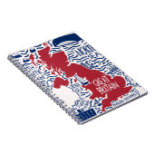 様式化されたイギリスの地図:ヴィンテージ旅行。 ノートブック (右側)