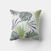 様式化されたイラストレーション人気がある植物クッション クッション (裏面)