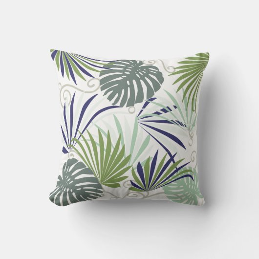 様式化されたイラストレーション人気がある植物クッション クッション (正面)