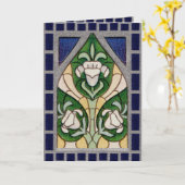 様式化されたイースターユリ(RT 01) カード (黄色い花)