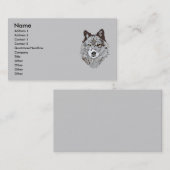 様式化されたオオカミの頭部の名刺 名刺 (正面/裏面)
