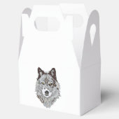 様式化されたオオカミの頭 フェイバーボックス (オープン)