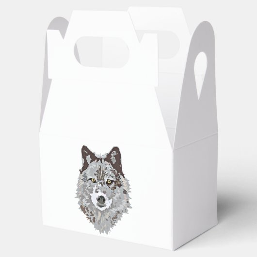 様式化されたオオカミの頭 フェイバーボックス (オープン)