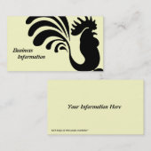 様式化されたオンドリの名刺 名刺 (正面/裏面)