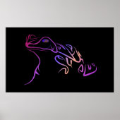 様式化されたカエル ポスター (正面)