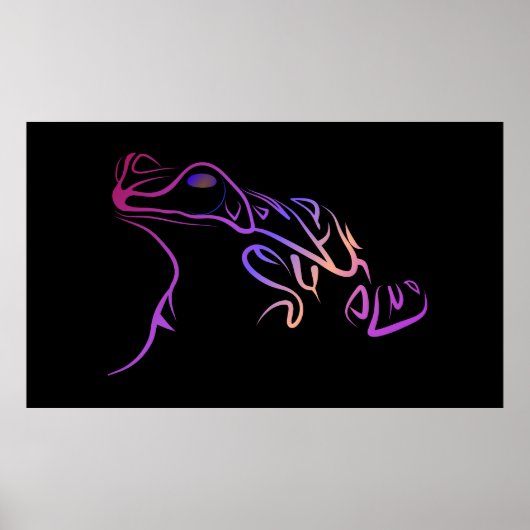 様式化されたカエル ポスター (正面)