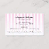 様式化されたカップケーキのベーカリー 名刺 (裏面)