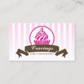 様式化されたカップケーキのベーカリー 名刺 (正面)