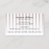 様式化されたカップケーキのベーカリー 名刺 (裏面)