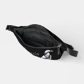 様式化されたカモメの幾何学的デザインシェードのグレー ファニーパック (見開き)