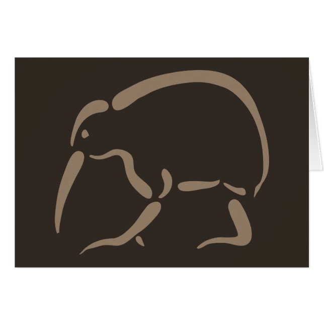 様式化されたキーウィ (正面横)