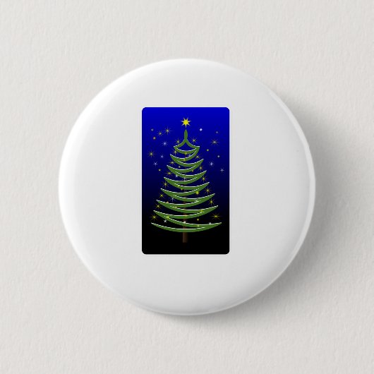様式化されたクリスマスツリー 缶バッジ (正面)