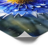 様式化されたコーンフラワー、野生の花 ポスター (角)