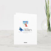 様式化されたサンタ及びギフトのクリスマスの芸術の季節的なカード シーズンカード (裏面)