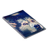 様式化されたスタイリッシュでハスキーなスケッチ ノートブック (右側)