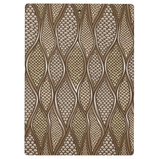 様式化されたスネークスキン クリップボード (裏面)