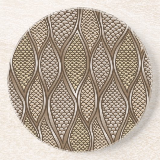 様式化されたスネークスキン コースター (正面)